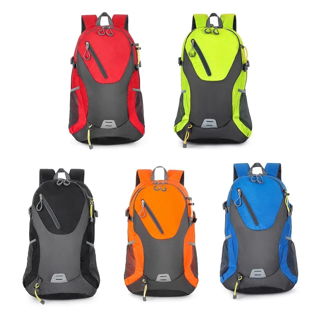 40L Outdoor Bag Large-capacity Polyester Travel Backpack with Reflective Tape Men Women Convenient for Climbing Storage