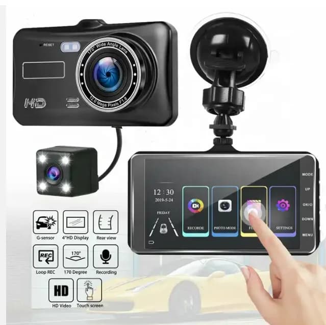 Ips Touch Screen Car Dvr Doppia Lente Hd 1080p Dash Cam Videoregistratore Telecamera Touch Screen Nuova Auto Dvr Camera Dashcam