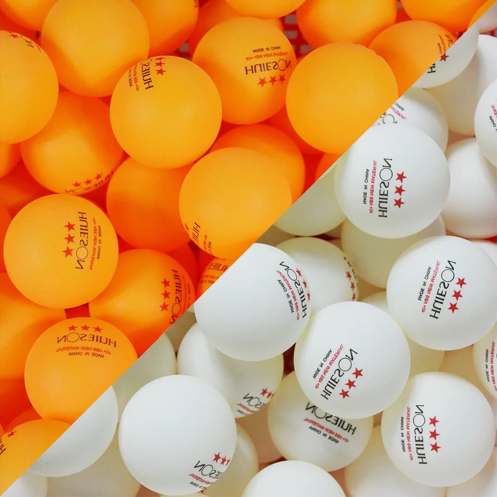 10 Pezzi Huieson Nuove Palline da Ping Pong in Plastica ABS 3 Stelle 2,8g 40+mm per Allenamento e Partite