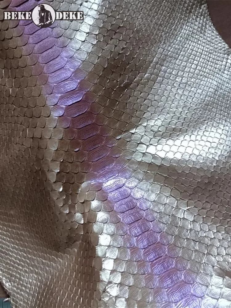 Fashion Color Snake Skin Leather Craft DIY Accessory For Wallet Phone Case Genuine Leather Piece Fabric
