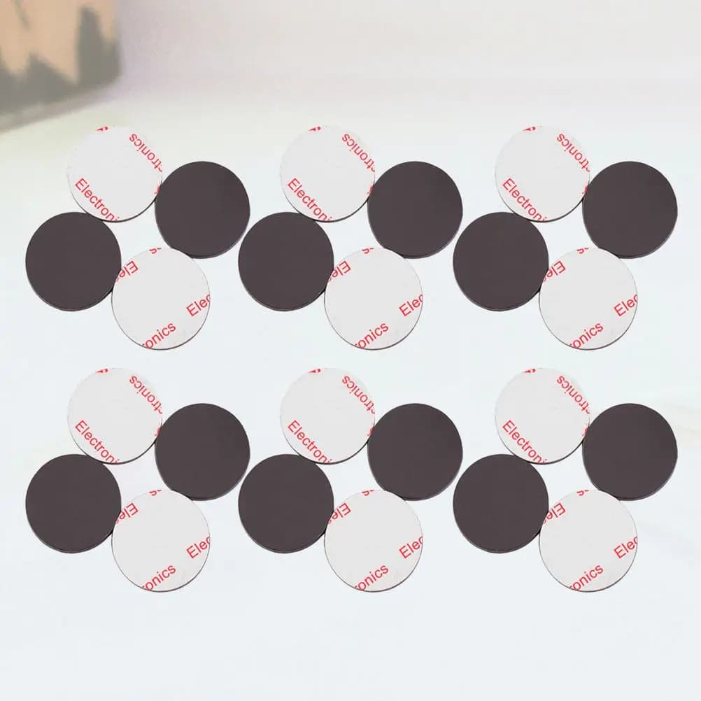 40Pcs 3x2mm Round Soft Magnetic Sheet with Adhesive Back Sticks to Metal Plastic Tiles Concrete Fridge Magnet Rubber