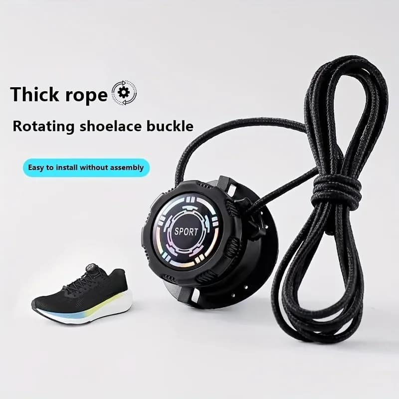 Set of 6 pieces/1 pair of shoe closures without laces - Rotating buckles for sports and outdoor shoes - Unisex design with quick adjustment - Preinstalled
