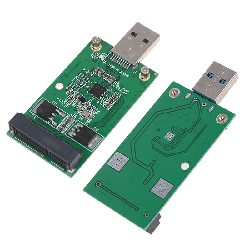 1 scheda adattatore convertitore PCBA SSD esterno da USB 3.0 a mSATA PCIE Mini
