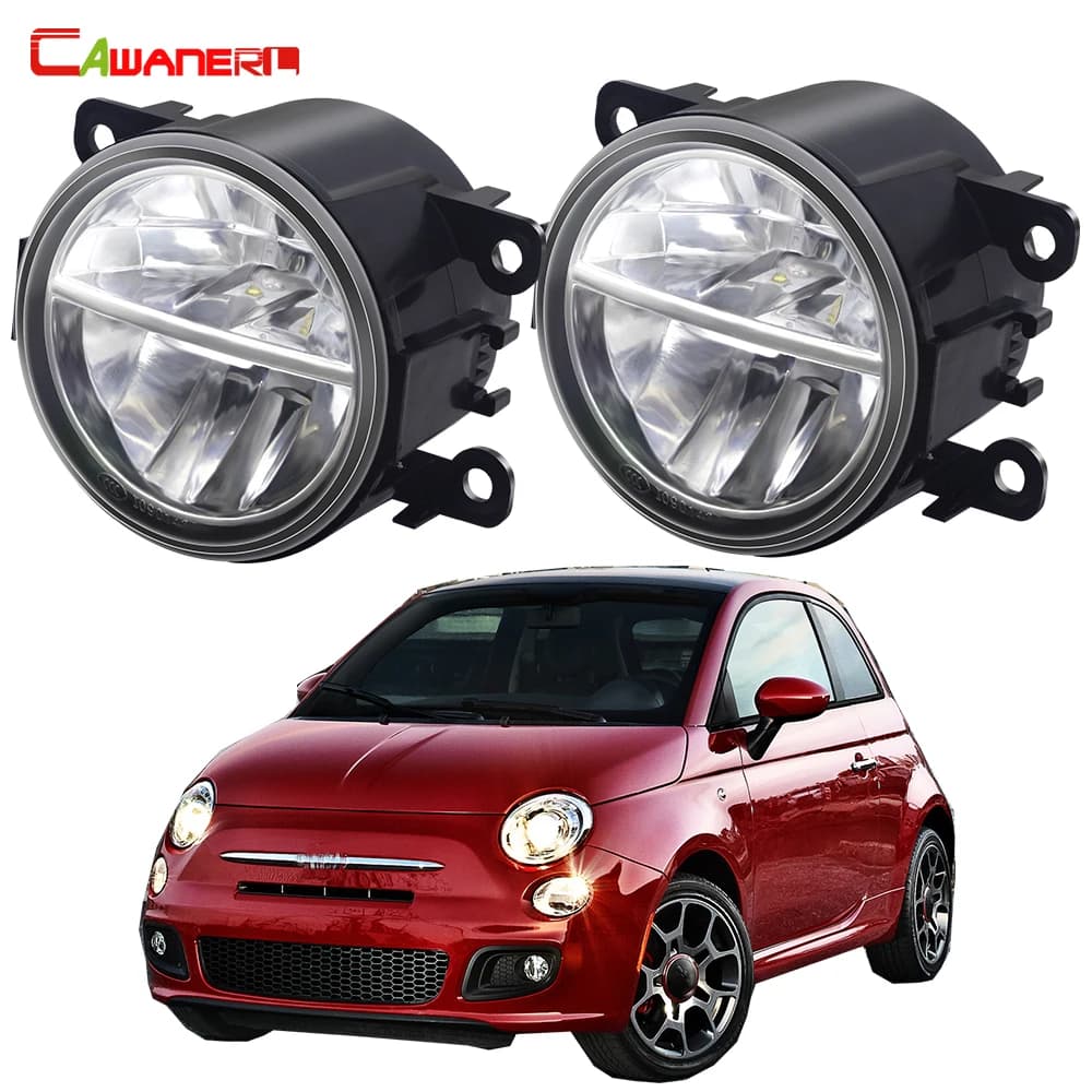 2 pieces 30W 6000LM group fog for Fiat 500 (312 ) 2010-2023 auto LED fendinebbia daylight DRL high brightness