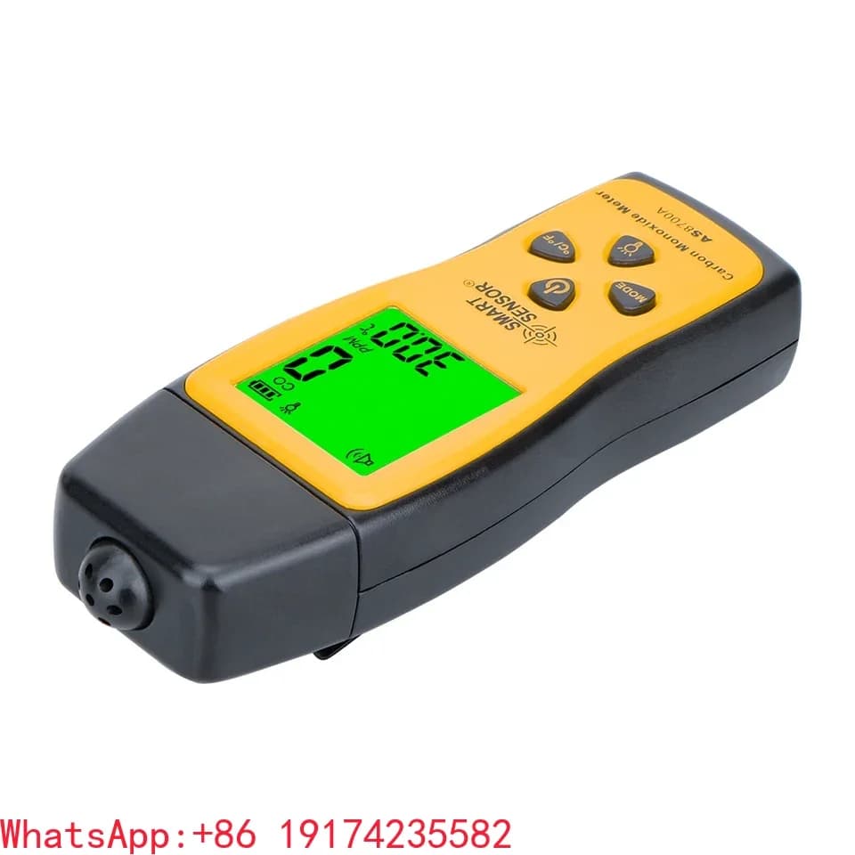 Handheld Carbon Monoxide Meter 1000ppm Gas Monitor Tester Portable High Precision CO Gas Leak Detector Analyzer