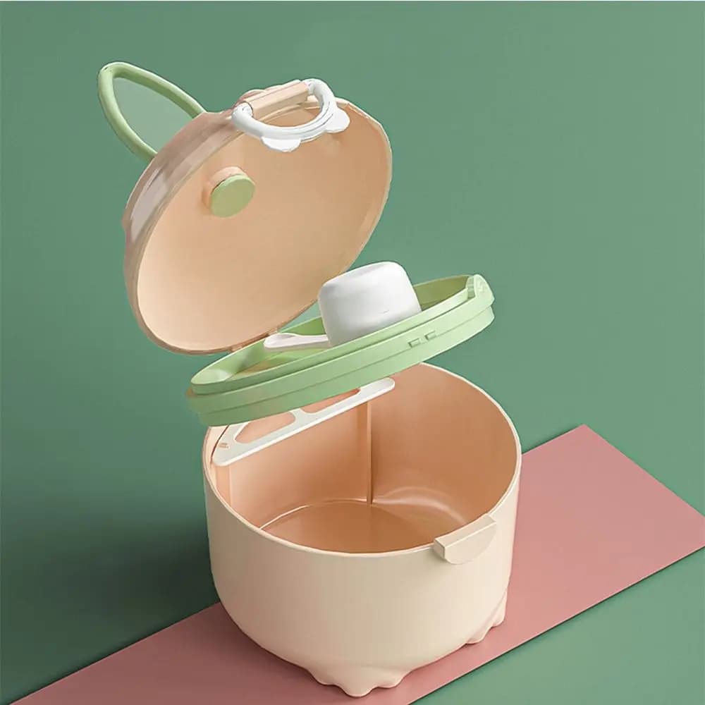 Cucchiaio Cartoon Latte in polvere Scatola per il pranzo per l'alimentazione Cereali essenziali Scatola per latte in polvere per bambini Scatola per alimenti Contenitore per snack per bambini
