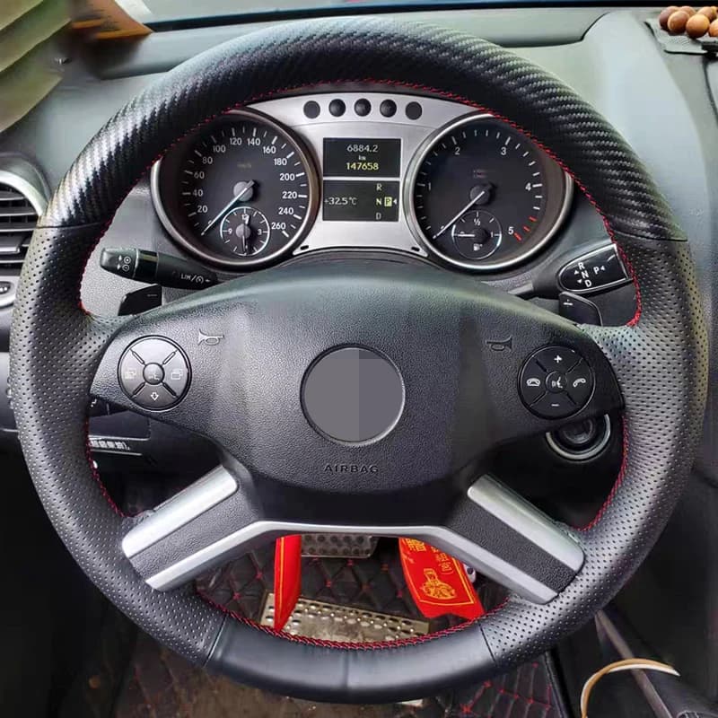 Il coprivolante per auto in vera pelle in fibra di carbonio per Mercedes Benz classe M 2009-2011 classe R 2010-2017 classe GL 2010