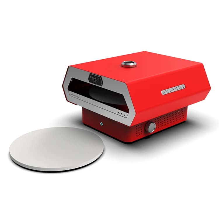 Forno Elettrico per Pizza 360 ° Girarrosto senza fumo con design personalizzabile in pietra girevole da 23000 BTU per esterni