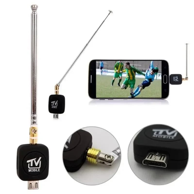 Professional Mini Micro USB Dvb-t Tuner TV Digital Mobile Satellite Receiver Stick Dongle Black for Android Smart Phone TV HDTV