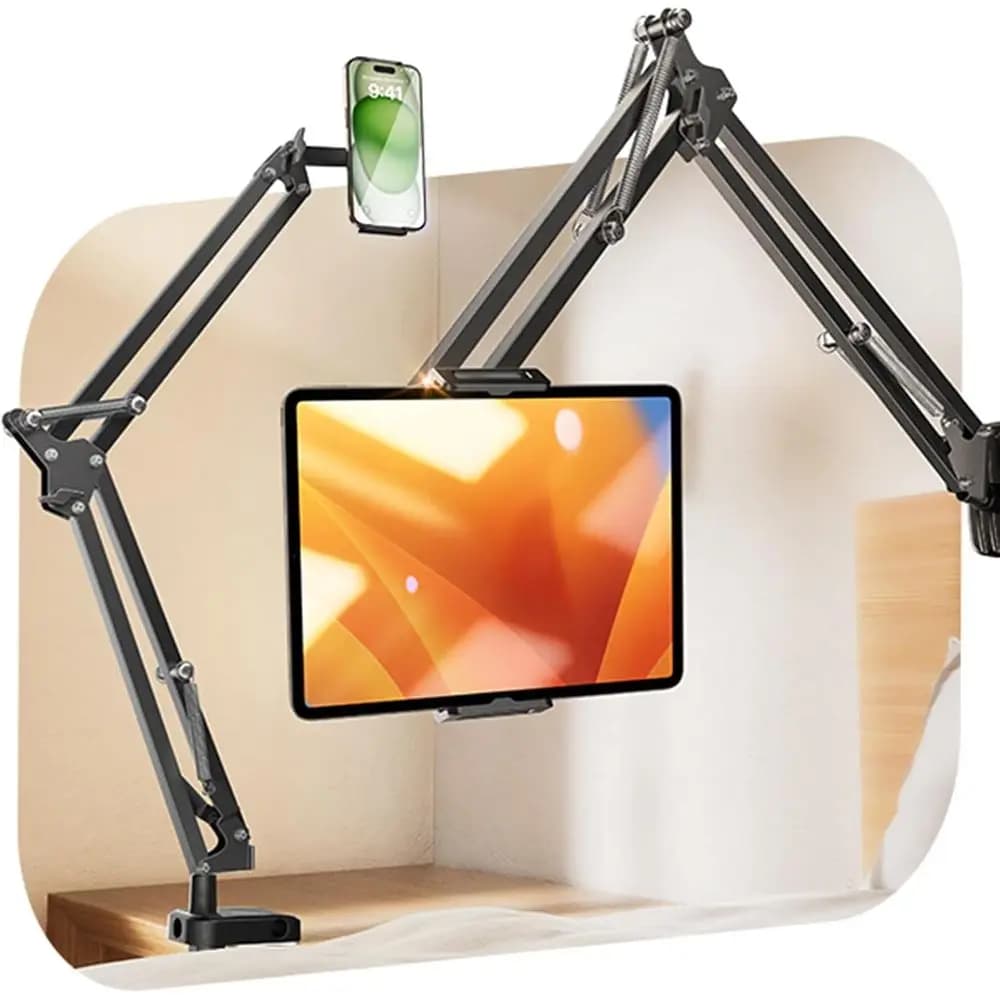 Support for Tablet iPad or Desk Support [Ultra Resistant with 2 Clamps] Support for iPad or Tablet Support Accessories from Desk or iPad A Support
