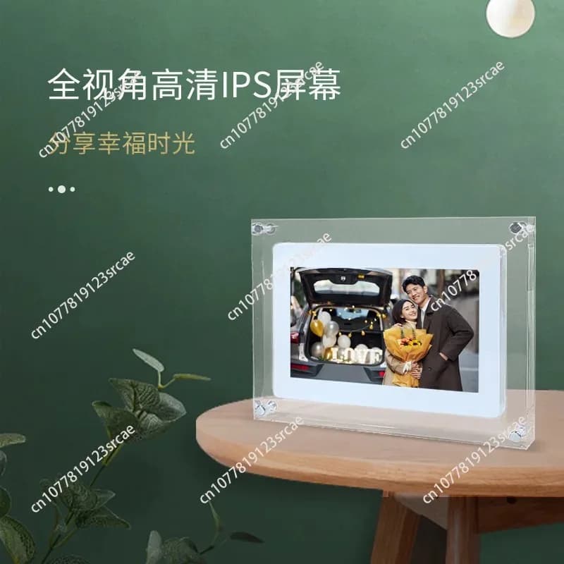 Ips display 5inch acrylic digital photo frame - home photo carousel digital player, small wall-mounted advertising machine