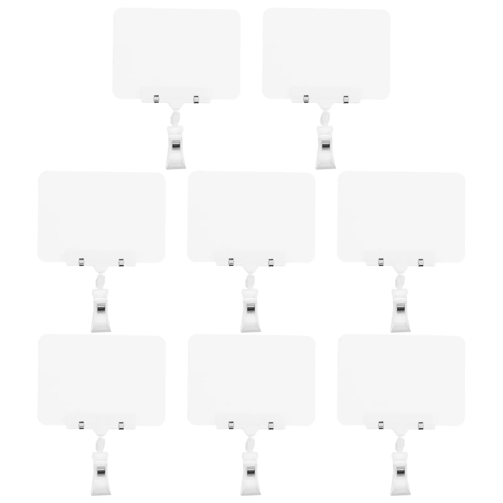 Set di 8 Portaetichette Prezzi in PVC Impermeabile, Espositore per Merchandising Cancellabile, Clip per Etichette da Scaffale per Supermercati e Negozi al Dettaglio