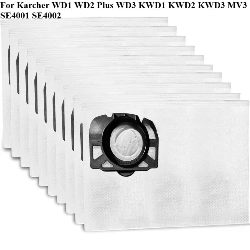 10PCS Baggage Bag For Karcher WD1 WD2 Plus WD3 KWD1 KWD2 KWD2 MV3 SE4001 SE4002 Series Dust Bag Parts for Vacuum Cleaner