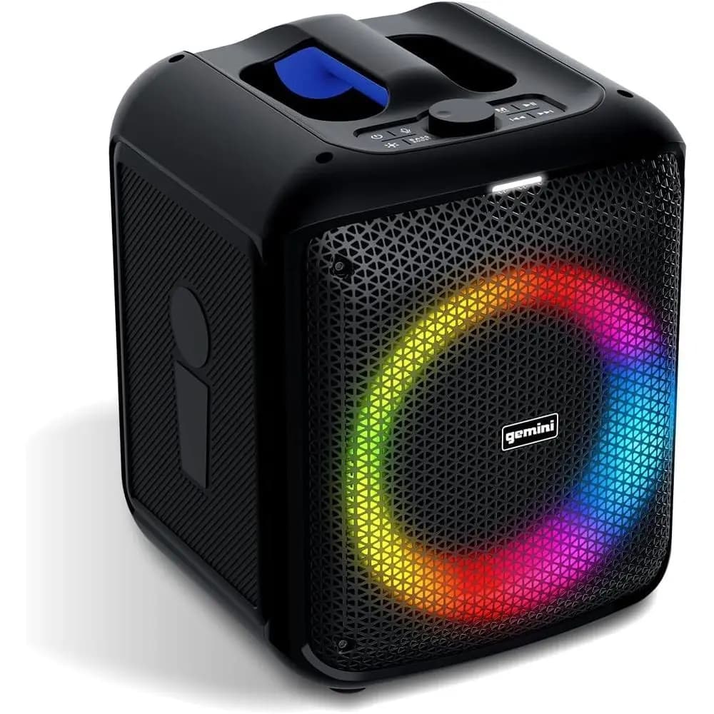 Altoparlante Bluetooth per Feste con Luci LED, Woofer da 6.5 Pollici, Microfono Wireless, Stereo TWS, Ingressi USB/SD/Aux, 10 Ore di Autonomia, Ideale per Casa