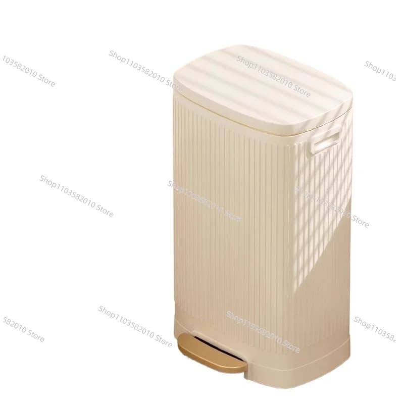 Stainless Steel Hotel Trash Can Dual-Bin Large Capacity Kitchen Waste Bin Pedal Office Paper Basket Wide-Open Lid Design
