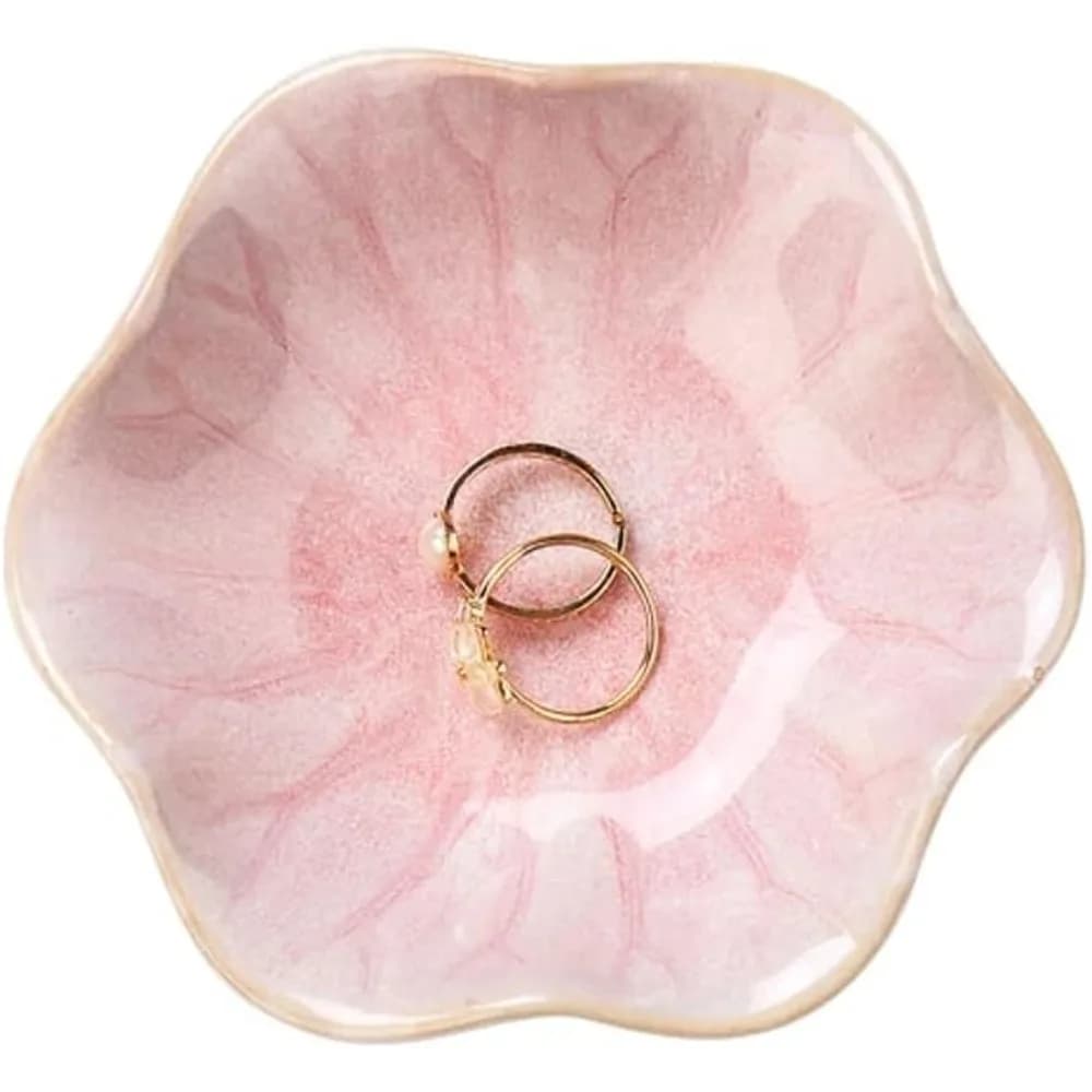 Lotus leaf shaped decorative ring tray, small key bowl, ceramic gingill tray, jewellery plate, organization of necklace earrings