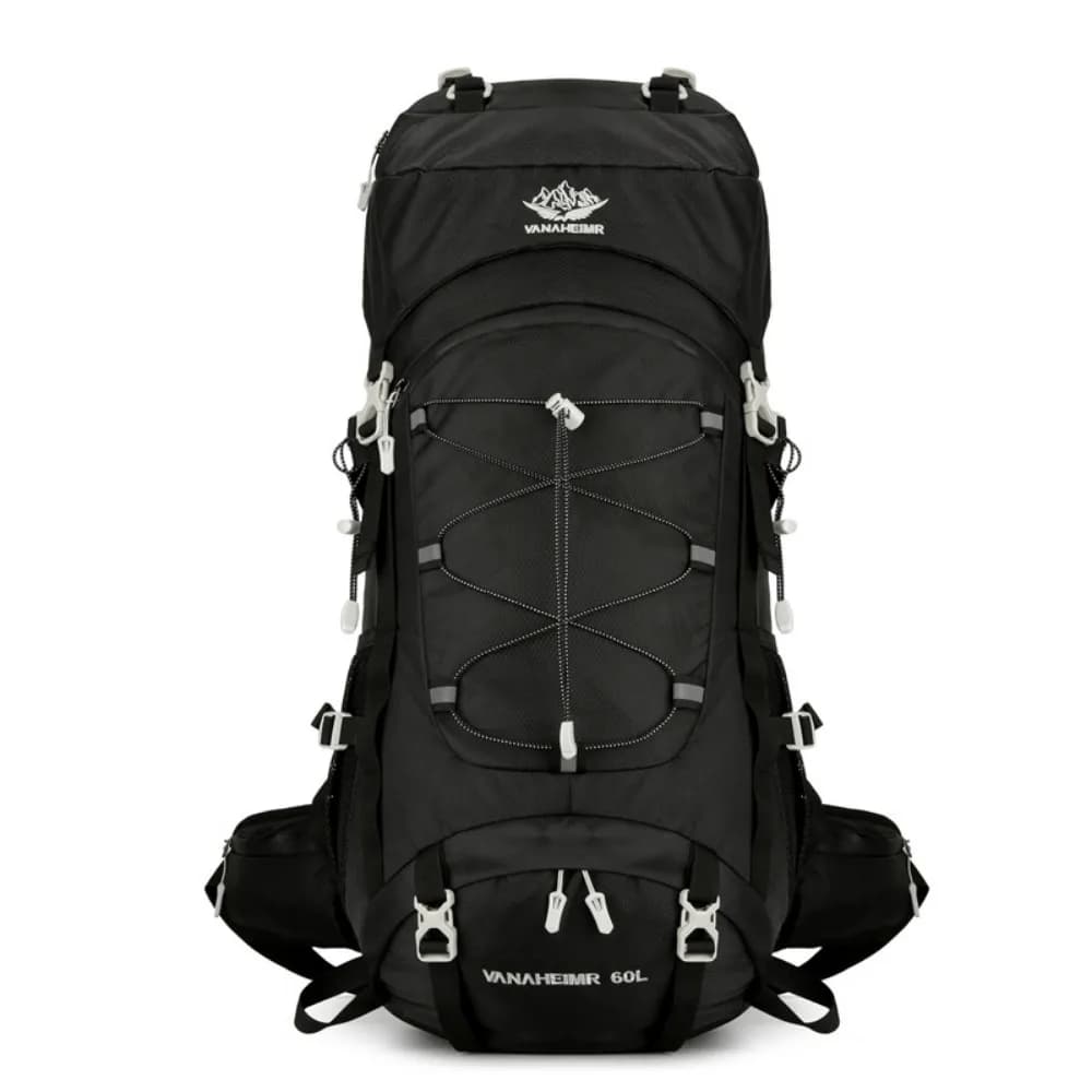 60L Large Capacity Hiking Backpack Waterproof with Rain Cover Outdoor Rucksack Multifunctional Multicolors Mountaineering Bag