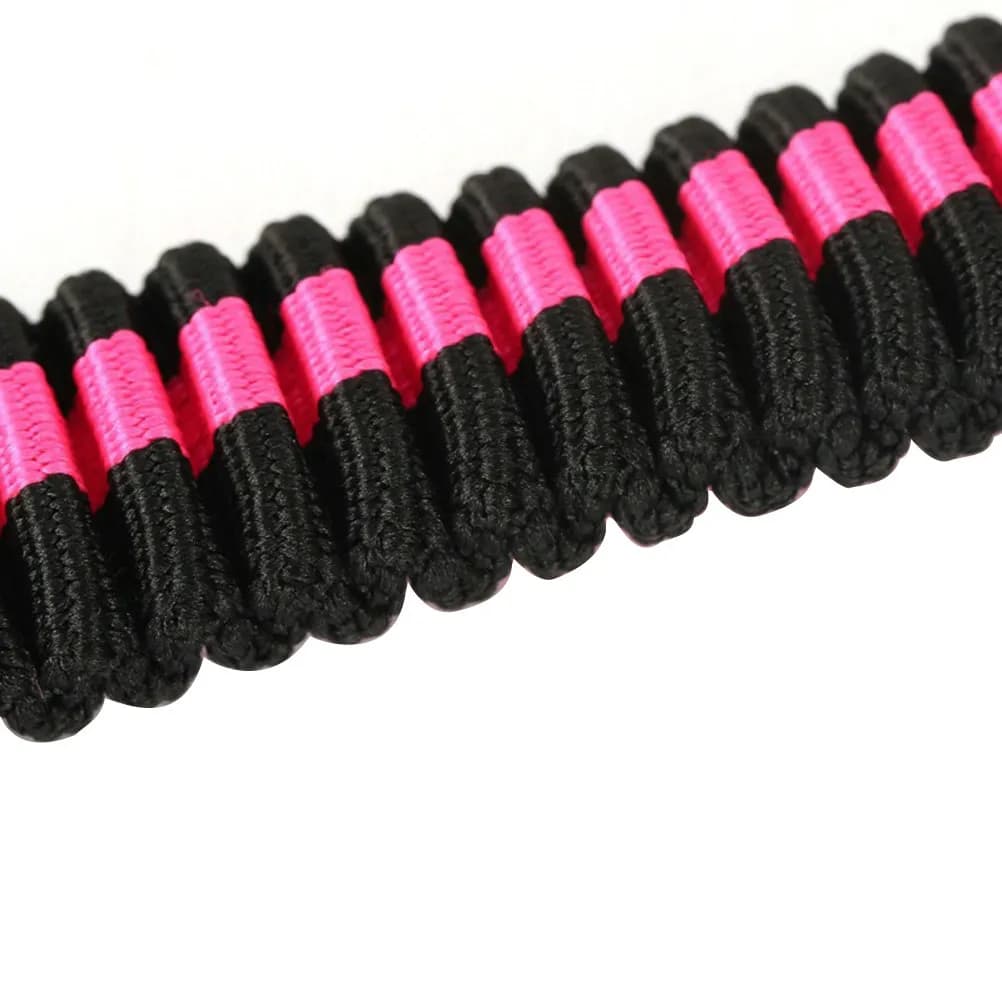 Waist Dog Runner Leash Hands Free Elastic Bungee Design 120-150Cm Stretchable Nylon Leash for Safe Running Walking Jogging Pink
