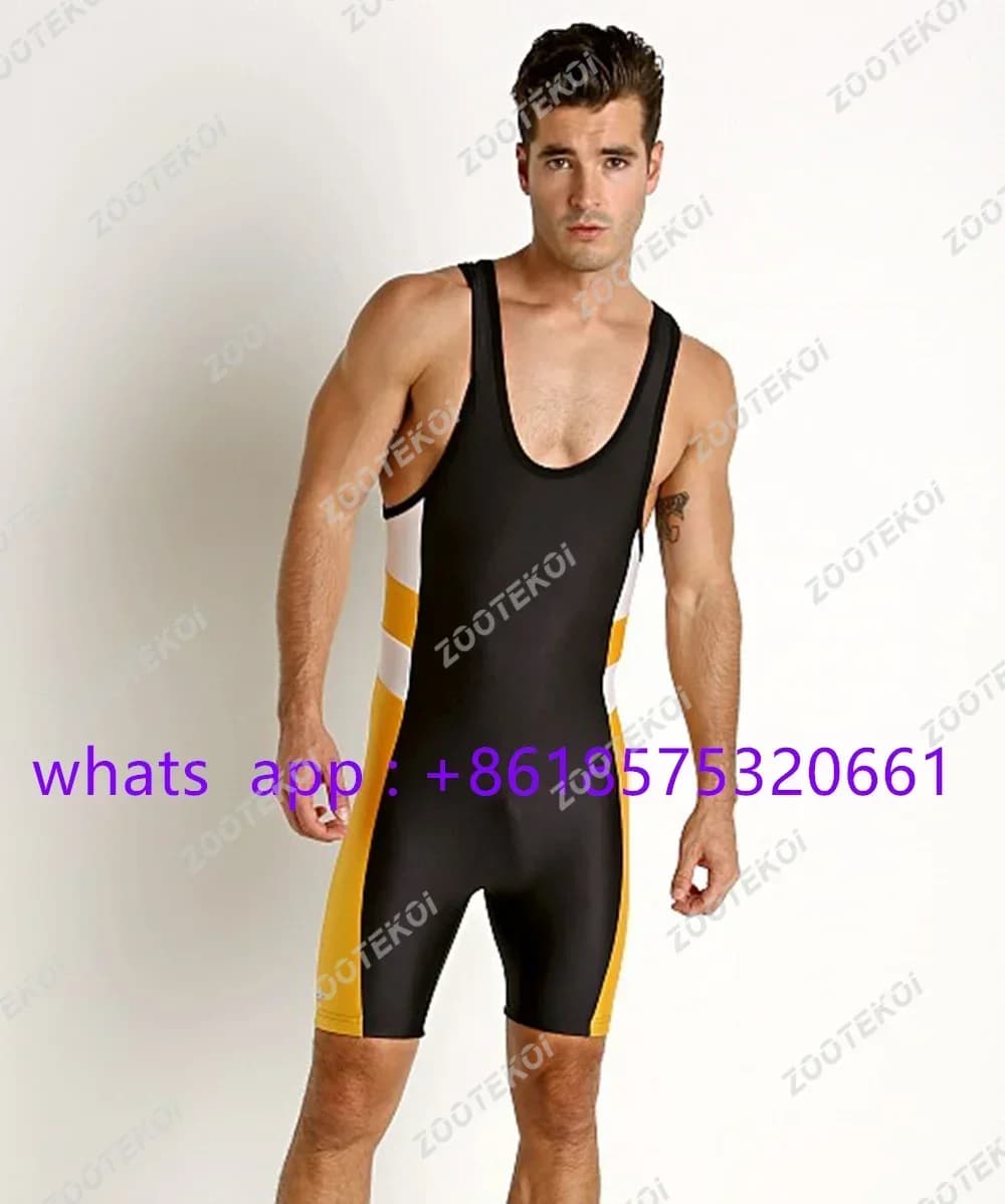 Tuta da sollevamento pesi Tuta da allenamento da gara da wrestling Tuta da corsa sportiva da allenamento senza maniche per sollevamento pesi da uomo
