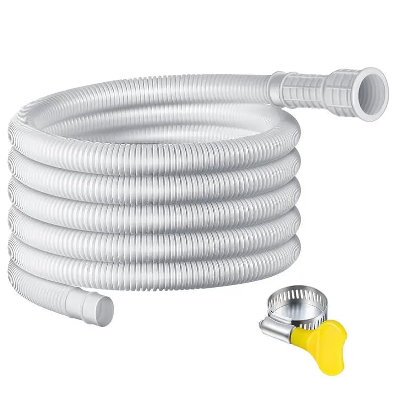 Tubo AC da 9.8/13 piedi con adattatore in gomma tagliabile scarico lavastoviglie deumidificatori per rifiuti tubo di prolunga con fascette stringitubo