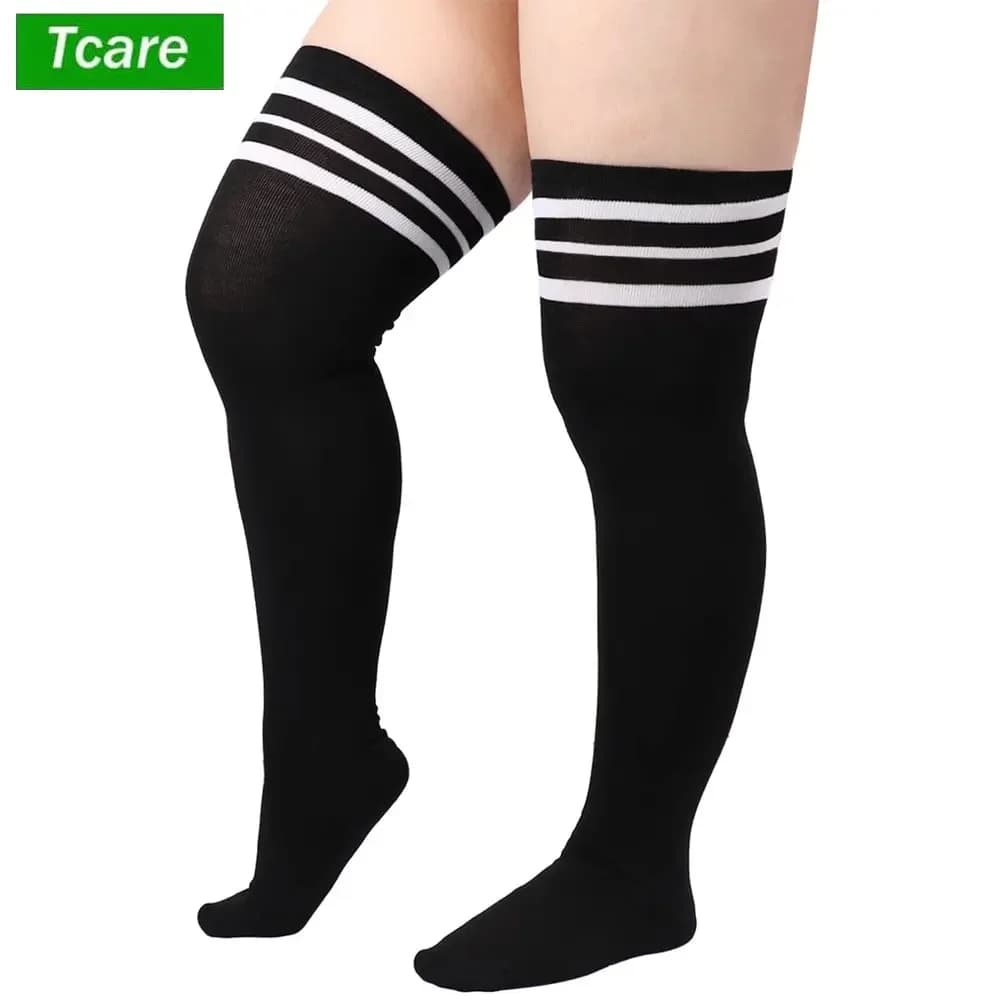 1 paio di calzini alti alla coscia da donna taglie forti per scaldamuscoli spessi sopra le calze al ginocchio scaldamuscoli calzini per stivali