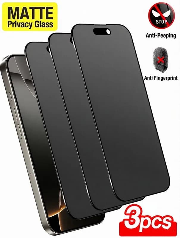 3 Pieces Protective Film in Tempered Glass Anti-Spia Compatible with iPhone 17 Pro Max/17 Pro/17 Air/17/16 Pro Max/16 Pro