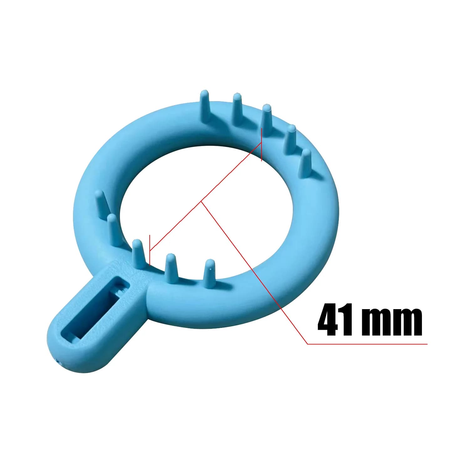 Fascia gun massage head double ring accessory 41mm hairy silicone ring