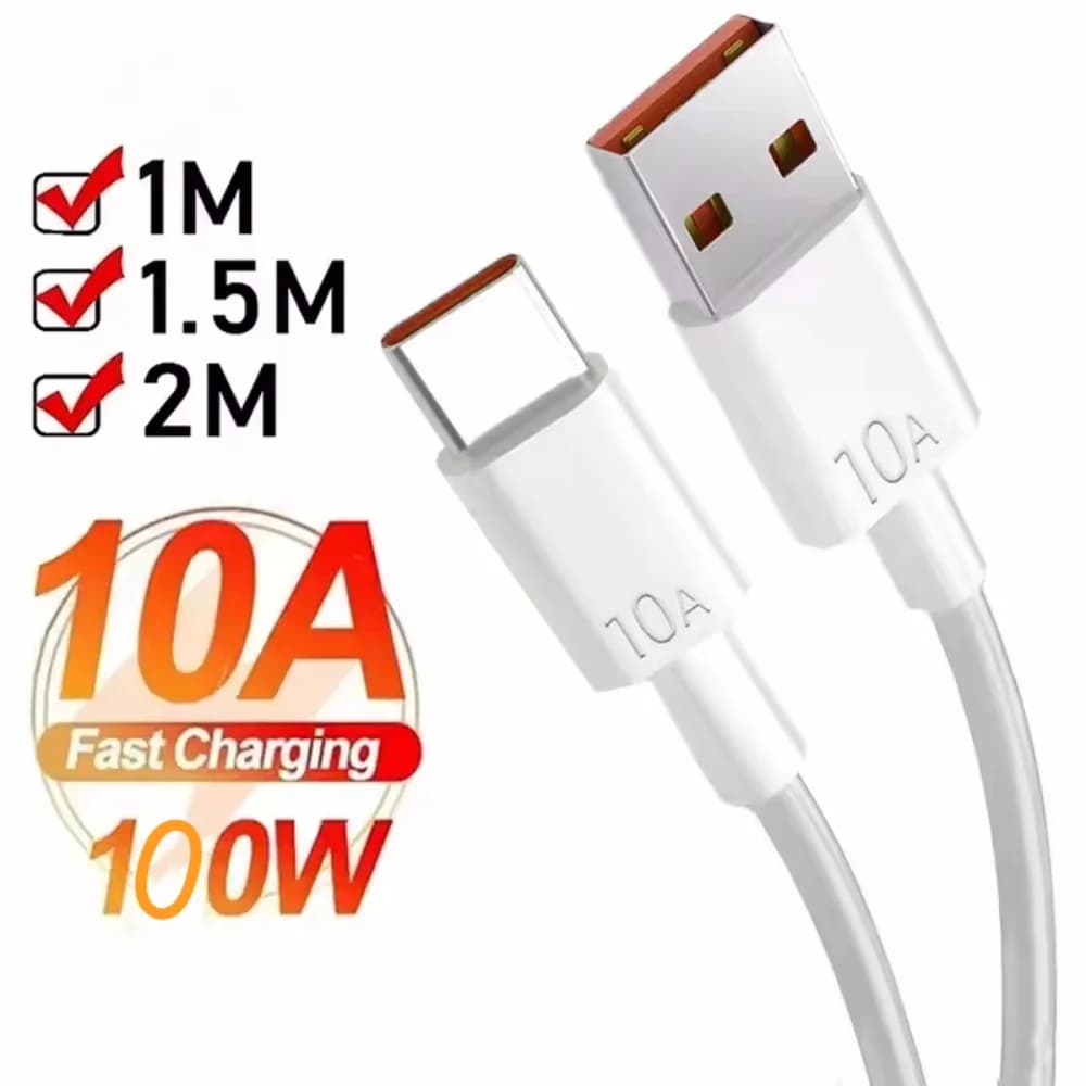 Cavo dati USB tipo C da 100 W 10 A Linea di ricarica super veloce per Xiaomi Samsung Huawei Mate 60 Honor Cavo dati tipo C a ricarica rapida