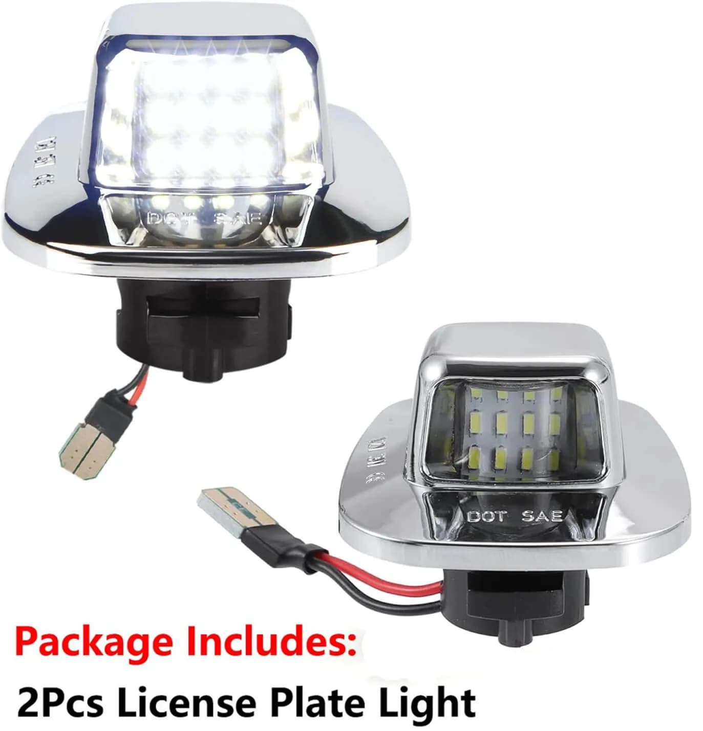 2 pz/set Chrome LED Luce Targa Tag Lampade Per 1988-2000 Chevy GMC C1500 C2500 C3500 K1500 K2500 K3500 Accessori Auto