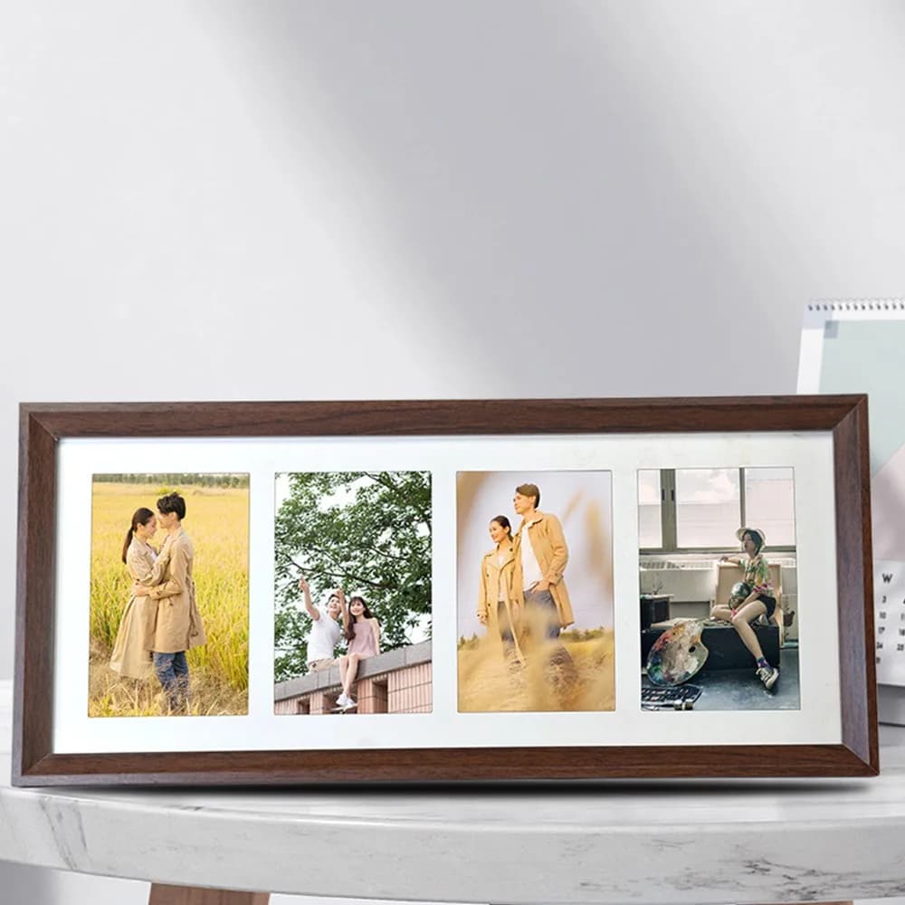 Modern 6 INCH Collage Photo Frame Wooden Stand - up Picture Frame High Definition Durable Wedding Frames Desktop Decor