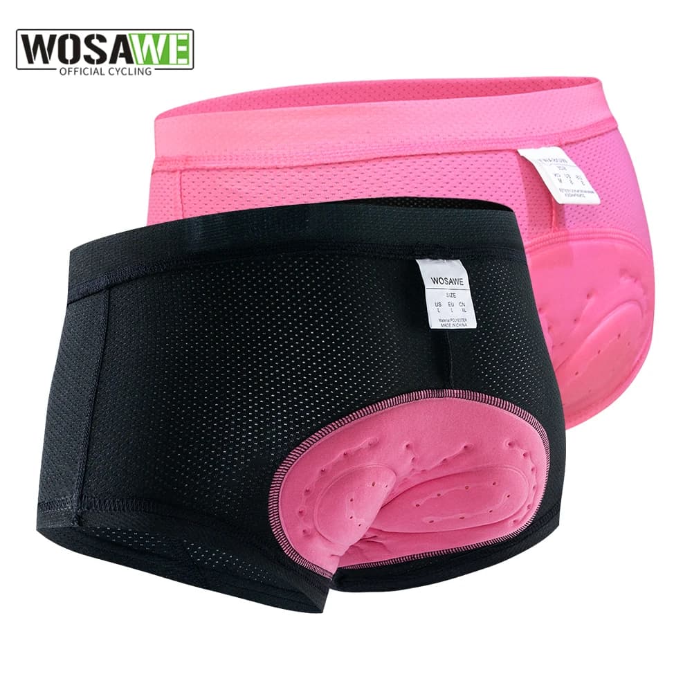 WOSAWE Women's Cycling Shorts Breathable Mesh Anti-shocket Cycling Shorts Road Bike Shorts with 3D Padding