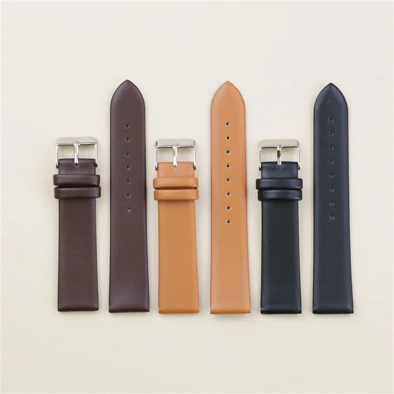 Women's Leather Watch Strap Soft Watch Strap for Men's Watch Strap Silm 8mm 10mm 12mm 14mm 16mm 18mm 20mm 22mm 24mm