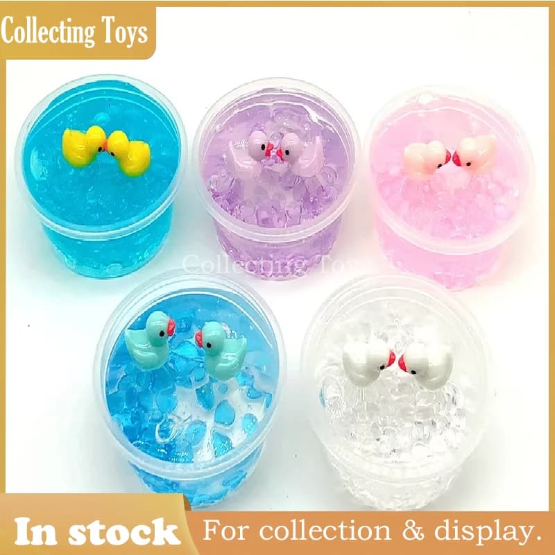 Disponibile - Slime Kawaii Double Ducks Ice Clear Super Morbido e Soffice, Giocattolo Antistress per Bambini, Non Tossico, Kit Fai-da-te