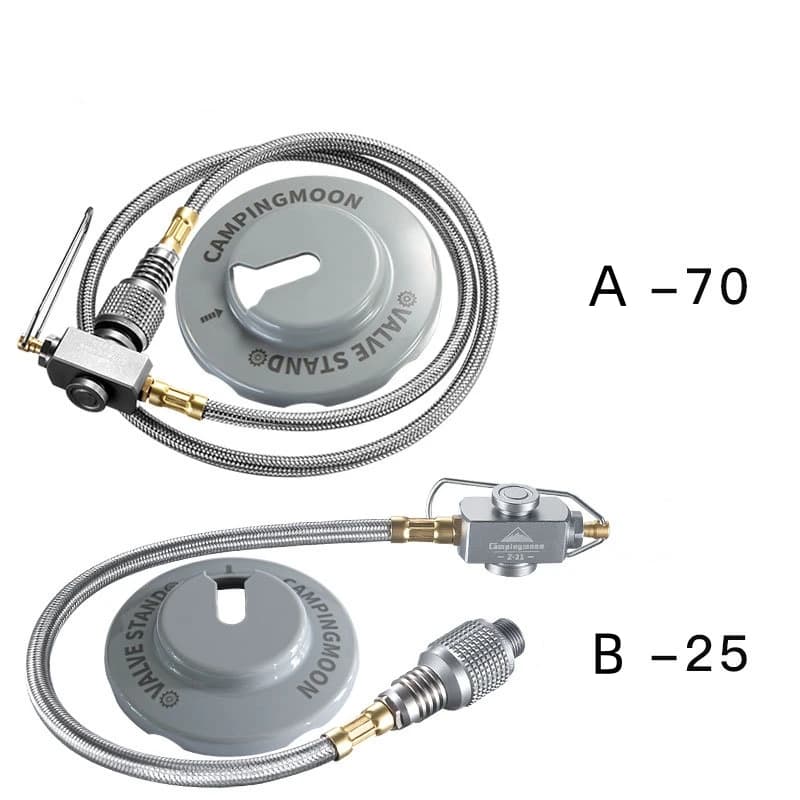 1 pz linea adattatore per stufa con tubo di prolunga per gas per stufa divisa per esterni con valvola adattatore per tubo di prolunga per fornello da campeggio