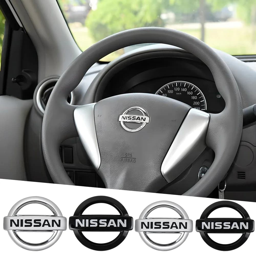 1 Pezzo Copri Emblema Logo Volante Auto 3D in ABS per Nissan Nismo X-Trail Qashqai Altima Serena Micra Tiida J11 J10 Juke