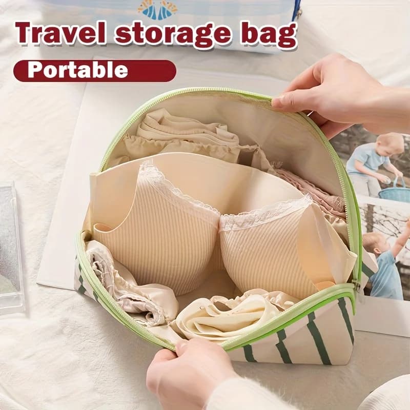 1pc Travel Portable Bra Storage Bag Women Underwear Organizer Bags Large-Capacity Cute Puppy Print Lingerie Storage Bags