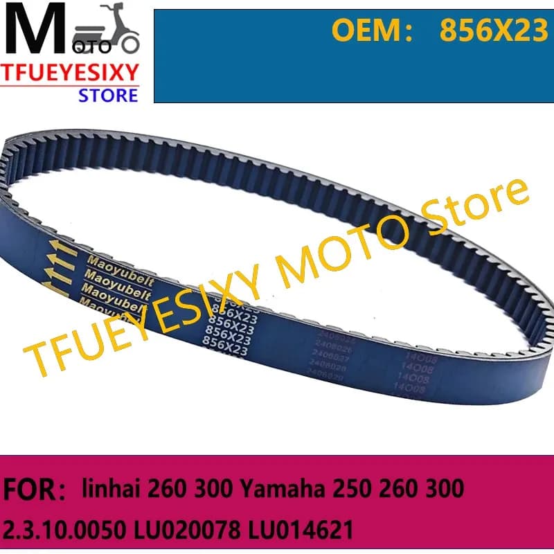 TFUEYESIXY Cinghia di trasmissione CVT 856X23 ATV stels buyang linhai 260 300 Yamaha 250 260 300 2.3.10.0050 LU 020078 LU LU Settimana lussure 014621