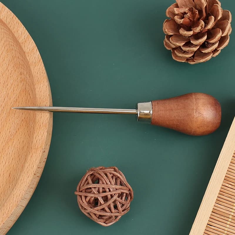1PC Wooden Sleeve Punching Skin Punching Sprinkle Sewing Tool For Sewing handmade DIY Repair Tool Shoe Bag