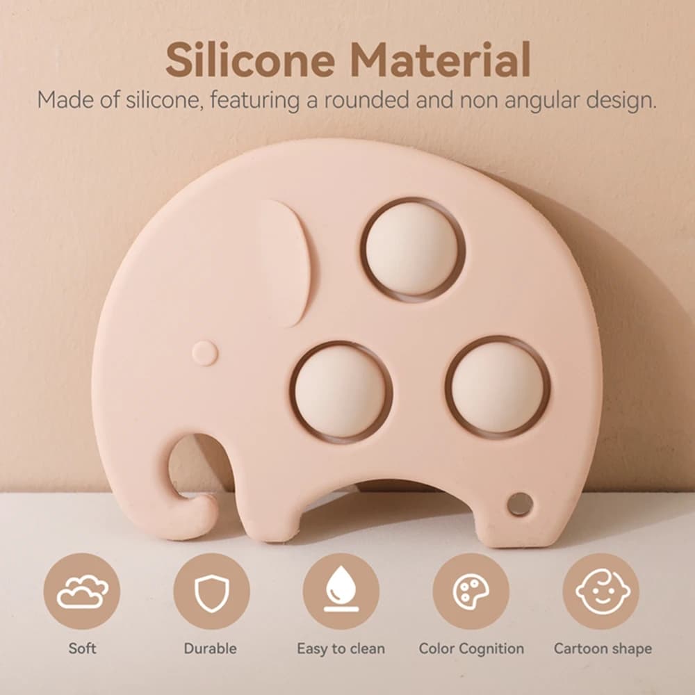 Silicone Baby Safe Teethers BPA Free Infant Chew Toys Apple Shaped Nursing Teething Toy Boys Girls Gifts Babies Accessories