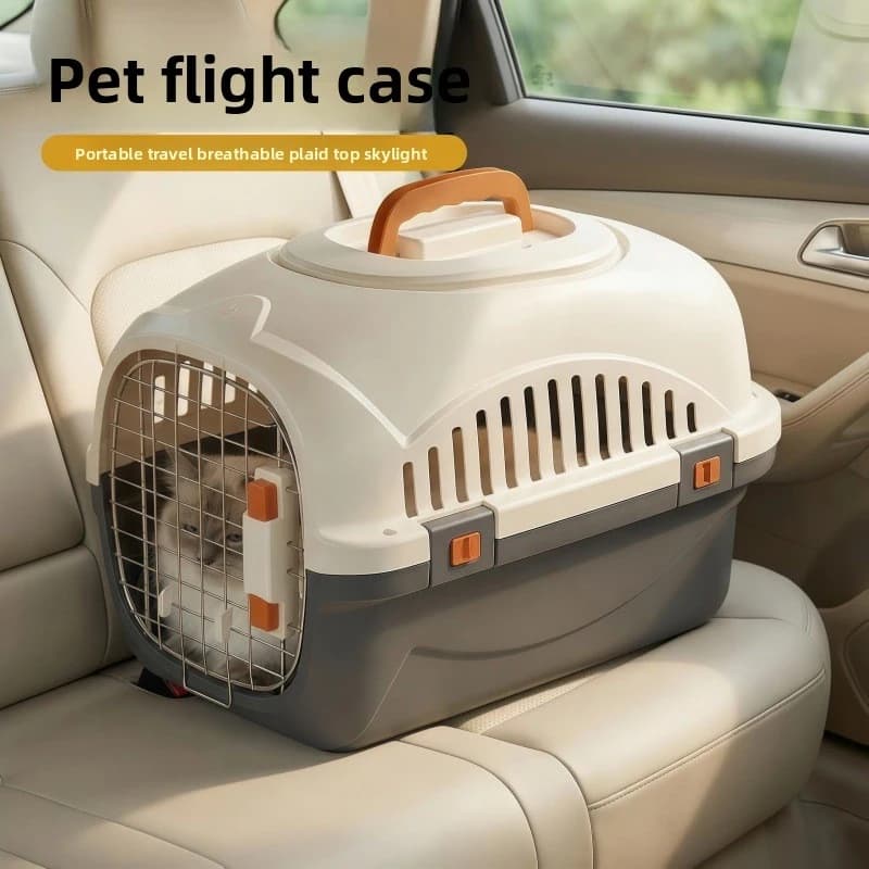 Trasportino per Gatti Air Box, Box Portatile Anti-Stress per Gatti da Esterno, Capsula Spaziale per Trasporto Auto di Cani e Gatti, Gabbia per Cani
