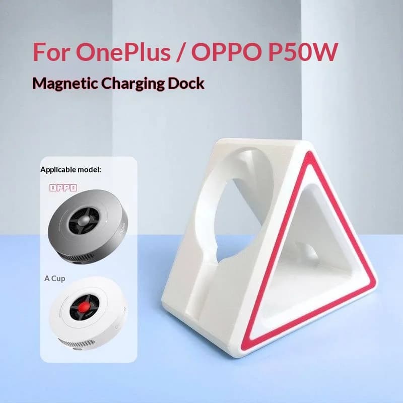 Oneplus Oppo 50w Supporto di ricarica wireless magnetico Base da tavolo verticale Ricarica rapida Piccola turbina Staffa di ricarica rapida Airvooc