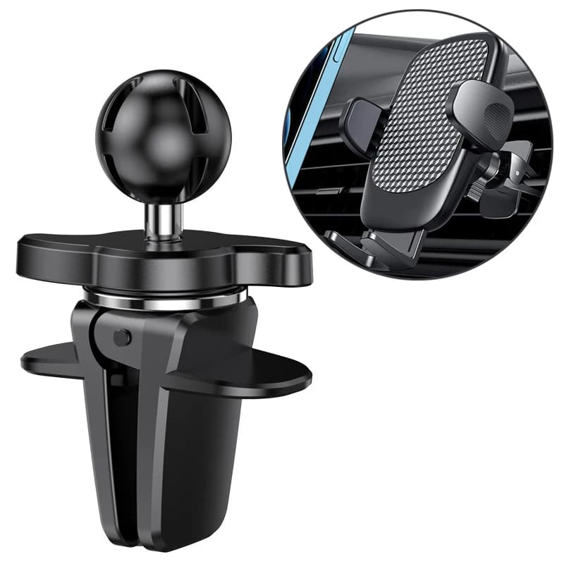 Supporto per telefono da auto con clip per presa d'aria, testa a sfera da 17 mm, universale, magnetico, per bocchetta dell'aria, supporto per cellulare, staffa GPS