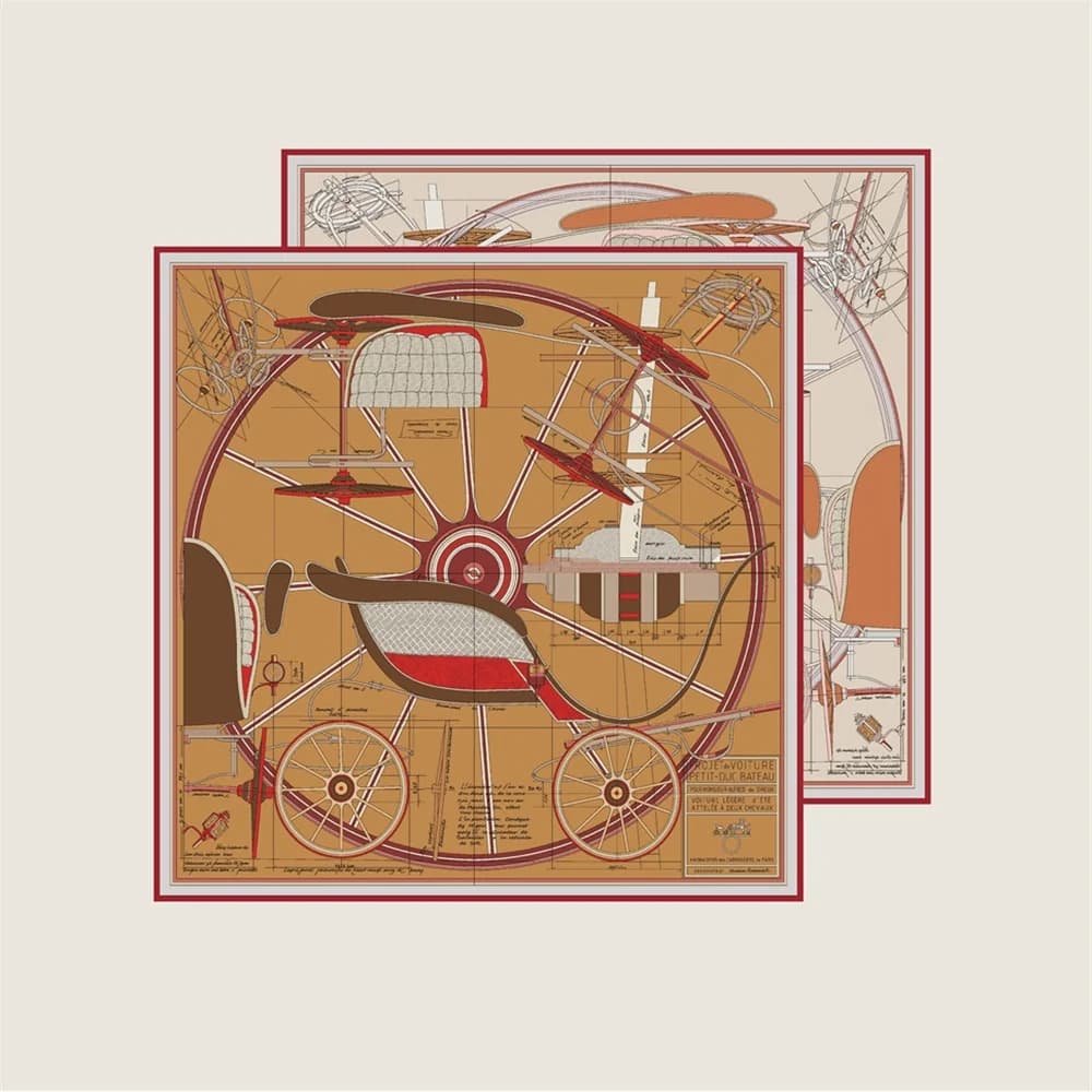 POBING Silk Scarf Twill Hand Rolled Wheel Women's Square Scarves Printed Wrap Echarpes Foulard Femme Hijab 90CM
