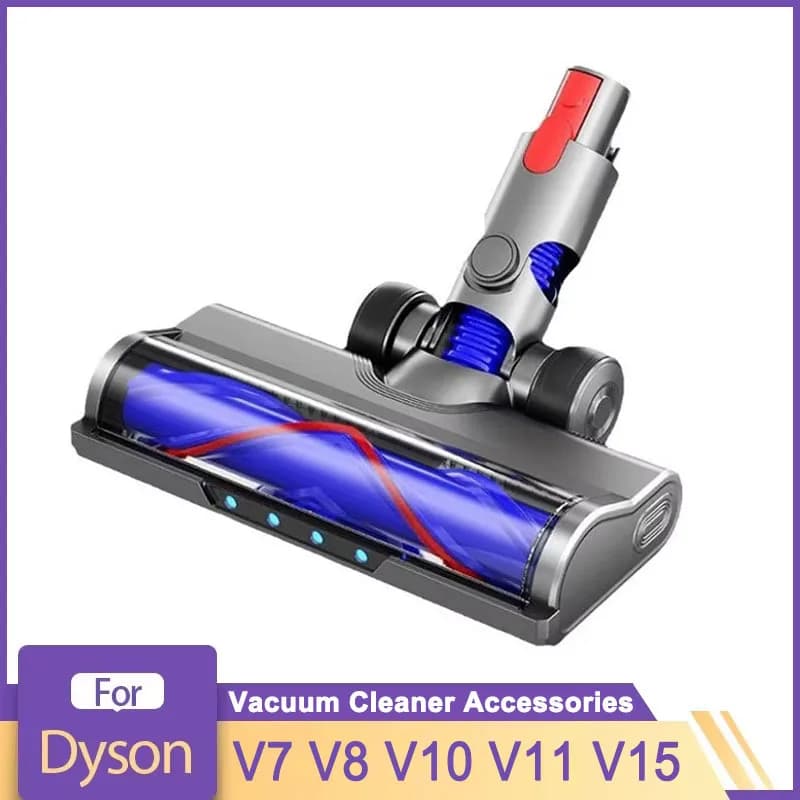 Testina per aspirapolvere Dyson V7 V8 V10 V11 V15 per tappeti a pelo corto e pavimenti duri, testina a trasmissione diretta