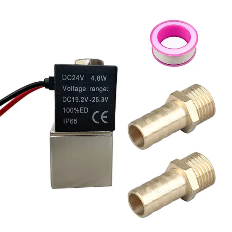 Compressore 1/4 "normalmente chiuso 12V 24V 110V 220V tensione in alluminio elettrovalvole pneumatiche ad azione diretta per acqua aria Gas 4mm