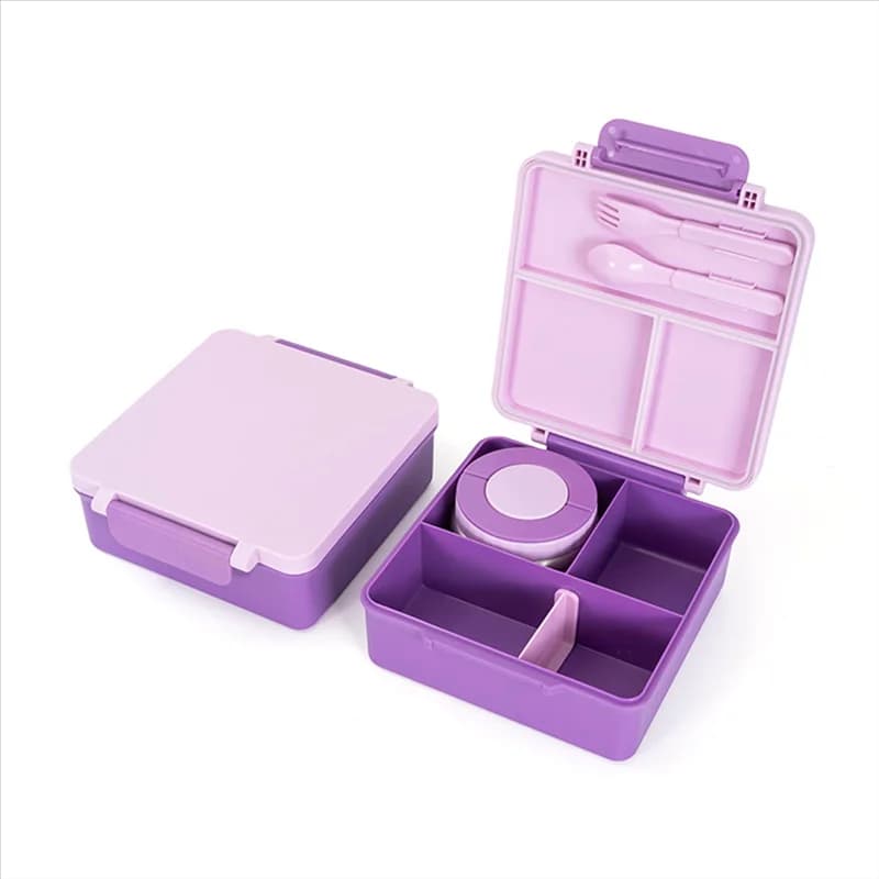 【NUOVO A39M】 Contenitore termico per il pranzo per bambini con posate, contenitori ermetici per alimenti, contenitore per cibo caldo