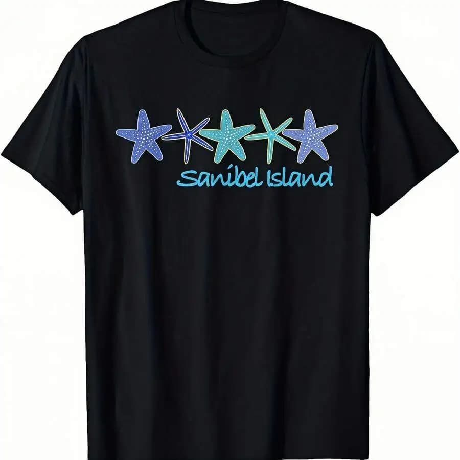 Oversized Black T-Shirt Short Sleeve Round Neck Casual Beach Style Summer