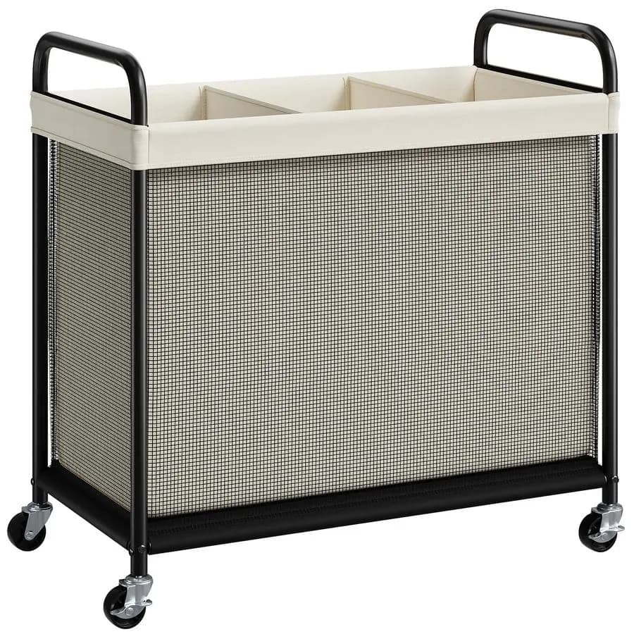 3 Parts, 120L, with Removable Wheel and Lining, Steel Structure with Metallic Details