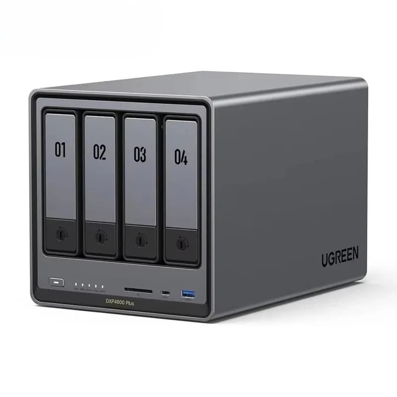 DXP4800 Plus NAS Desktop a 4 Bay con CPU Intel Pentium Gold 8505 5 Core, Storage di Rete 4K 60Hz (Senza Dischi)