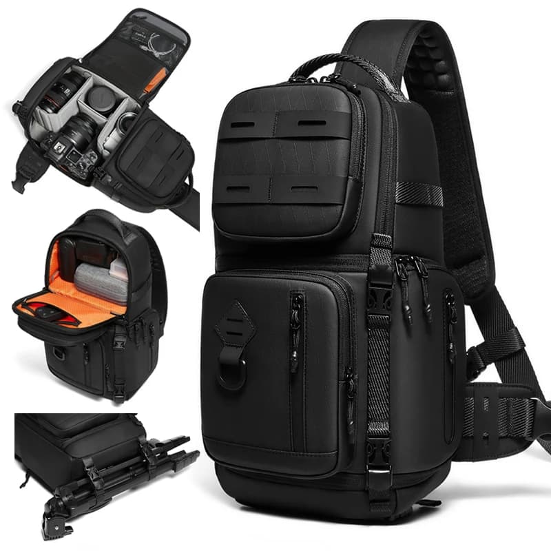 Crossbody Bag for Men Sling Bag Waterproof Lightweight Multi-functional Camera Chest Shoulder Bag